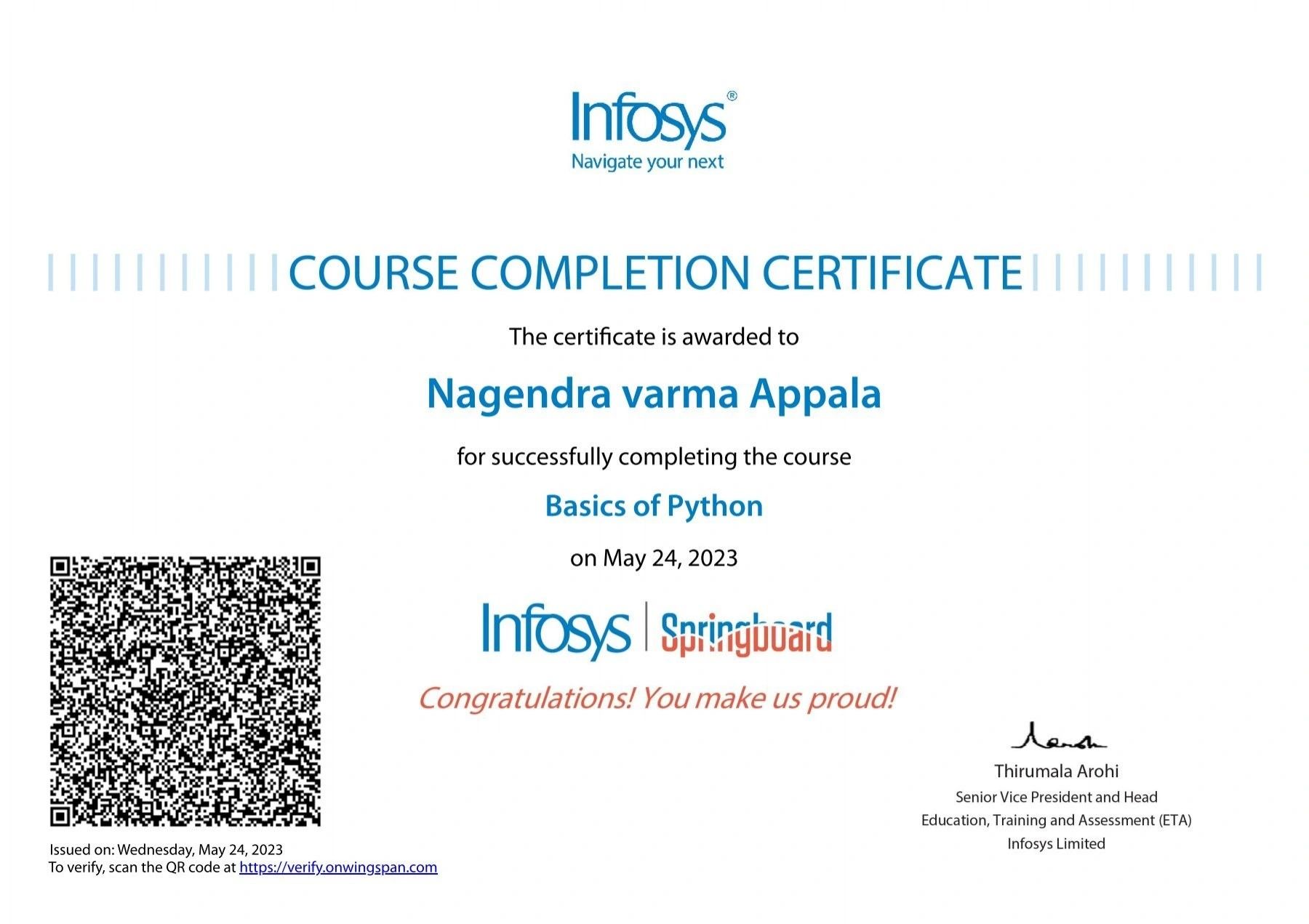 Python Programming certificate